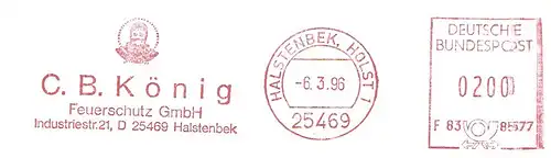 Freistempel F83 8577 Halstenbek, Holst - C.B. König Feuerschutz GmbH (#2577)