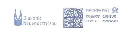Freistempel 3D060008F6 Neuendettelsau - Diakonie Neuendettelsau (Abb. Kirche) (#2690)