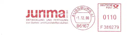 Freistempel F386279 Augsburg - Jurima GmbH - Entwicklung und Fertigung von Gummi- und Kunststoffprodukten (#2705)