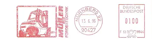 Freistempel F68 9544 Nürnberg - Müller Fördertechnik (Abb. Gabelstapler) (#2708)