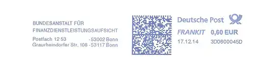 Freistempel 3D0600045D Bonn - Bundesanstalt für Finanzdienstleistungsaufsicht (#2745)