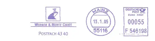 Freistempel F546198 Mainz - Werner & Mertz GmbH (Abb. Frosch) (#2112)