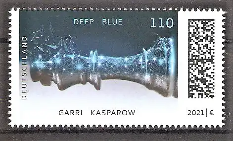 Briefmarke BRD Mi.Nr. 3595 ** Schachcomputer Deep Blue schlägt Weltmeister Garri Kasparow 2021