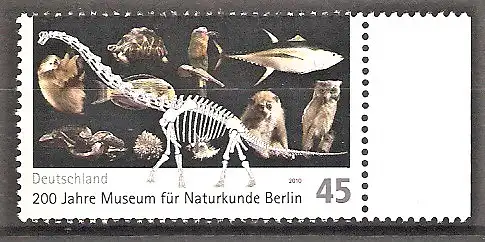 Briefmarke BRD Mi.Nr. 2775 ** 200 Jahre Museum für Naturkunde in Berlin 2010 / Skelett eines Brachiosaurus brancai