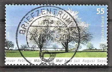 Briefmarke BRD Mi.Nr. 2574 o Die vier Jahreszeiten 2006 / Blühende Kirschbäume im Frühling