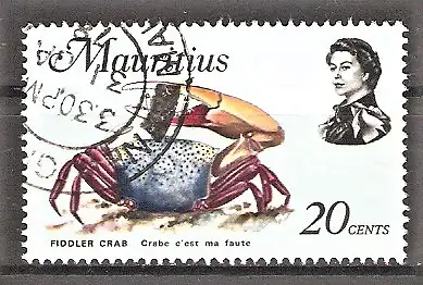 Briefmarke Mauritius Mi.Nr. 337 o Winkerkrabbe