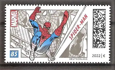 Briefmarke BRD Mi.Nr. 3697 ** Superhelden - Spider-Man 2022 / Spider-Man über den Straßen von New York City