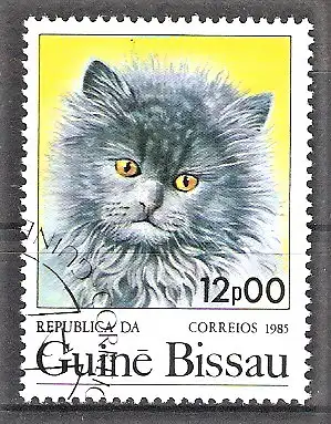 Briefmarke Guinea-Bissau Mi.Nr. 858 o Katze