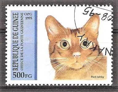 Briefmarke Guinea Mi.Nr. 1517 o Red Tabby Katze