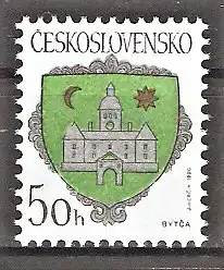 Briefmarke Tschechoslowakei Mi.Nr. 3043 ** Stadtwappen 1990 / Bytča