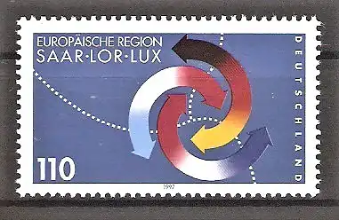 Briefmarke BRD Mi.Nr. 1954 ** Europäische Region Saar-Lor-Lux 1997