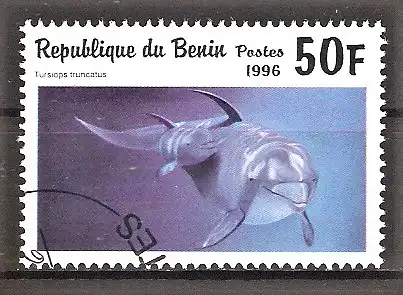 Briefmarke Benin Mi.Nr. 863 o Meeressäugetiere 1996 / Großer Tümmler