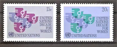 Briefmarke Vereinte Nationen New York Mi.Nr. 342-343 ** Frauendekade der Vereinten Nationen 1980 / Kompletter Satz !
