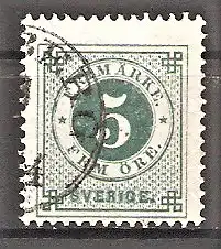 Briefmarke Schweden Mi.Nr. 19 B o (gez. K 13–13 1/2) Freimarke Ziffer 1877