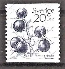 Briefmarke Schweden Mi.Nr. 1222 o Früchte 1983 / Schwarzdorn (Prunus spinosa)
