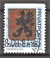 Briefmarke Schweden Mi.Nr. 1278 o Provinzwappen 1984 / Södermanland