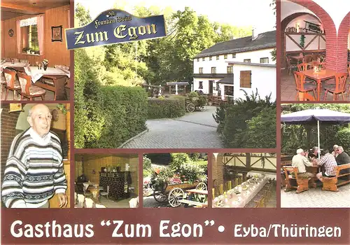 Ansichtskarte Deutschland - Eyba / Thüringen - Gasthaus "Zum Egon" / Familie Anemüller - Innen- und Außenansichten (2337)