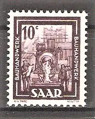 Briefmarke Saar Mi.Nr. 272 ** Bilder aus Industrie, Handel, Landwirtschaft und Kultur 1949 / Bauhandwerk