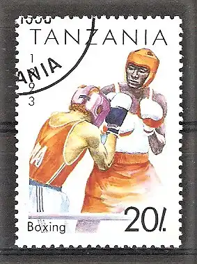 Briefmarke Tanzania Mi.Nr. 1467 o Sport 1993 / Boxen