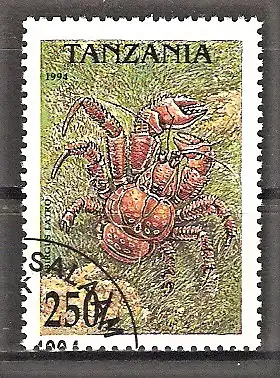 Briefmarke Tanzania Mi.Nr. 1927 o Palmendieb-Krebs