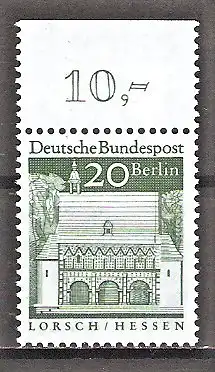 Briefmarke Berlin Mi.Nr. 273 ** Oberrand - Deutsche Bauwerke 1966 / Torhalle in Lorsch (Hessen)