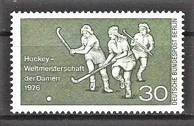 Briefmarke Berlin Mi.Nr. 521 ** Hockey-Weltmeisterschaft der Damen in Berlin 1976