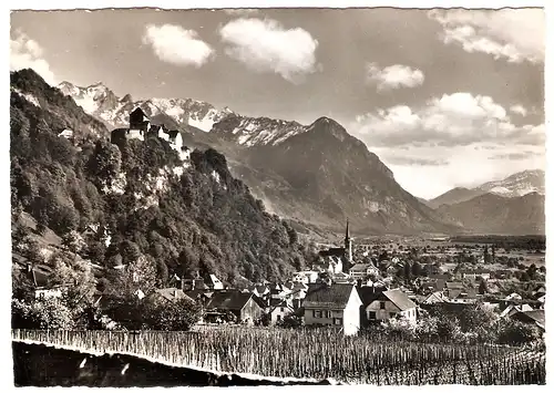 Ansichtskarte Liechtenstein - Vaduz mit Schloss (2647)