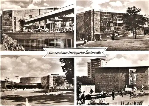 Ansichtskarte Deutschland - Stuttgart / Konzerthaus Stuttgarter Liederhalle (gelaufen 1969 in die DDR) (1758)