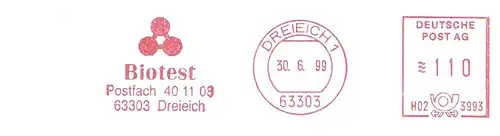Freistempel H02 3993 Dreieich - Biotest (#3072)