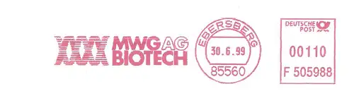 Freistempel F505988 Ebersberg - MWG AG BIOTECH (#3075)