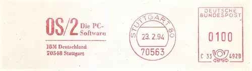 Freistempel C33 492B Stuttgart - IBM Deutschland (#3082)