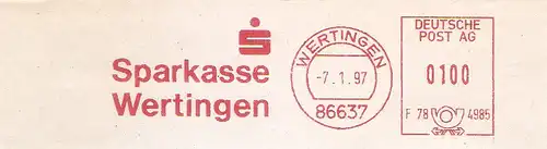 Freistempel F78 4985 Wertingen - Sparkasse (#3093)