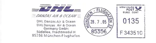 Freistempel F343510 München-Flughafen - DHL DANZAS AIR & OCEAN (#3113)