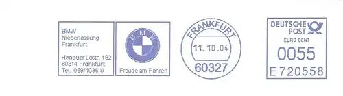 Freistempel E720558 Frankfurt - BMW Niederlassung (Abb. BMW-Signet) (#3118)