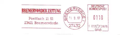 Freistempel F77 8476 Bremervörde - Bremervörder Zeitung (#3129)
