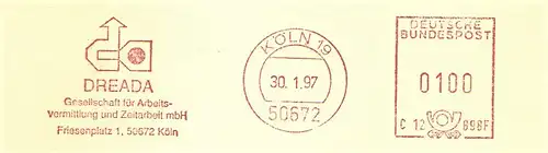 Freistempel C12 698F Köln - DREADA Arbeits-Vermittlung (#3130)