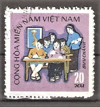 Briefmarke Vietnam - Ausgaben der Vietcong Mi.Nr. 39 o 2. Jahrestag der Proklamierung der Republik Südvietnam 1971