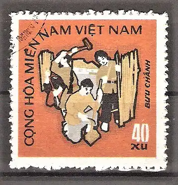 Briefmarke Vietnam - Ausgaben der Vietcong Mi.Nr. 41 o 2. Jahrestag der Proklamierung der Republik Südvietnam 1971