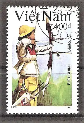 Briefmarke Vietnam Mi.Nr. 2415 o Olympische Sommerspiele Barcelona 1992 / Bogenschiessen