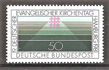 Briefmarke BRD Mi.Nr. 1098 ** Deutscher Evangelischer Kirchentag Hamburg 1981