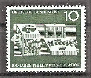 Briefmarke BRD Mi.Nr. 373 ** 100 Jahre Telefon von Philipp Reis 1961