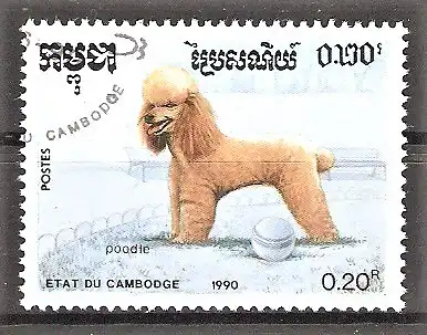 Briefmarke Kambodscha Mi.Nr. 1127 o Pudel