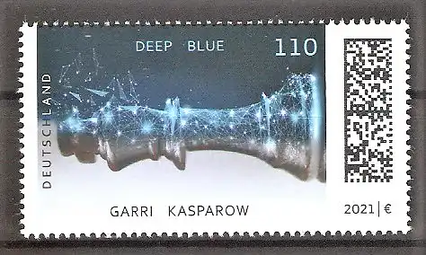 Briefmarke BRD Mi.Nr. 3595 ** Schachcomputer Deep Blue schlägt Weltmeister Garri Kasparow 2021