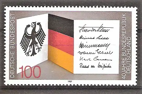 Briefmarke BRD Mi.Nr. 1421 ** 40 Jahre Bundesrepublik Deutschland 1989