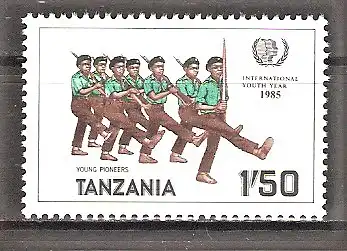 Briefmarke Tanzania Mi.Nr. 288 ** Internationales Jahr der Jugend 1986 / Junge Pioniere