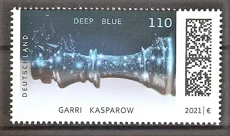Briefmarke BRD Mi.Nr. 3595 ** Schachcomputer Deep Blue schlägt Weltmeister Garri Kasparow 2021