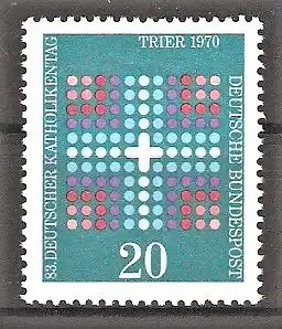 Briefmarke BRD Mi.Nr. 648 ** Deutscher Katholikentag Trier 1970