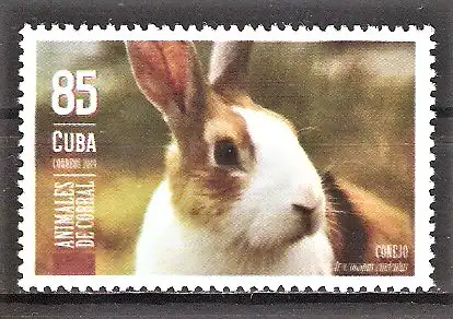 Briefmarke Cuba Mi.Nr. 6521 ** Haustiere 2019 / Kaninchen