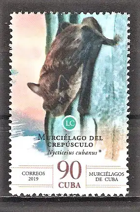 Briefmarke Cuba Mi.Nr. 6549 ** Fledermäuse 2019 / Amerikanischer Abendsegler (Nycticeius cubanus)