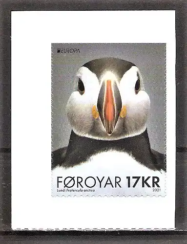 Briefmarke Färöer Mi.Nr. 1014 ** (selbstklebend) Papageitaucher (Fratercula arctica)